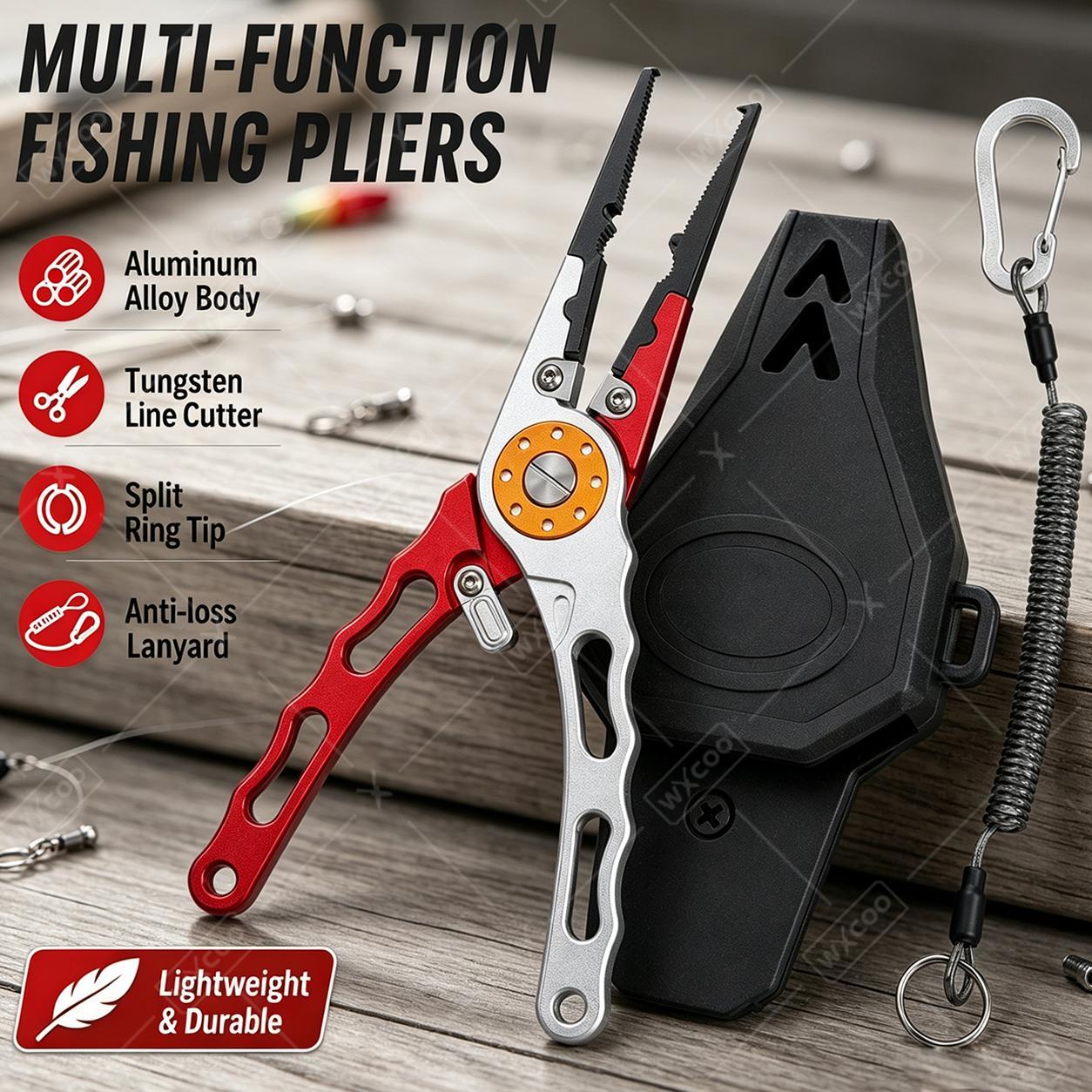 Fishing Hook Sharpener - Szczypce do kółek łączników WXCOO, narzędzie