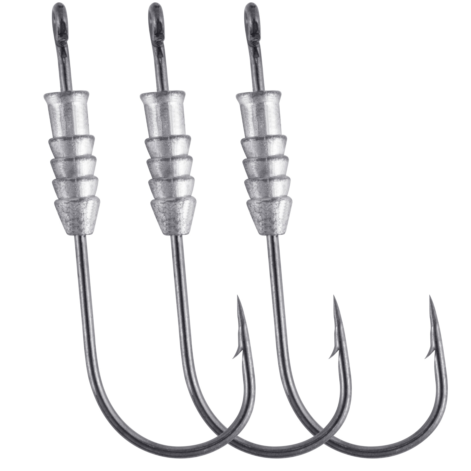 Fishing Hook Offset - 5/10szt Haczyki wędkarskie z obciążonymi robakami