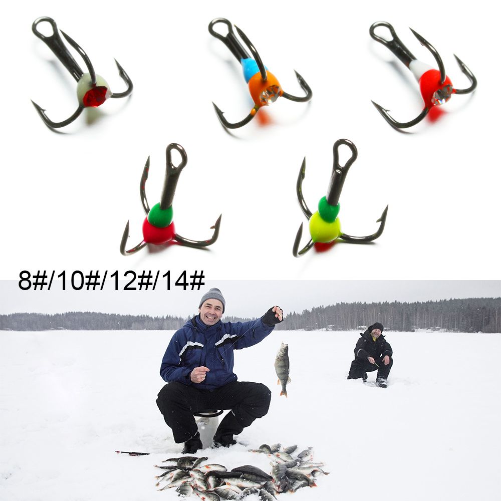 Fishing Hook Offset - 5 szt. Haczyki wędkarskie zimowa haczyki
