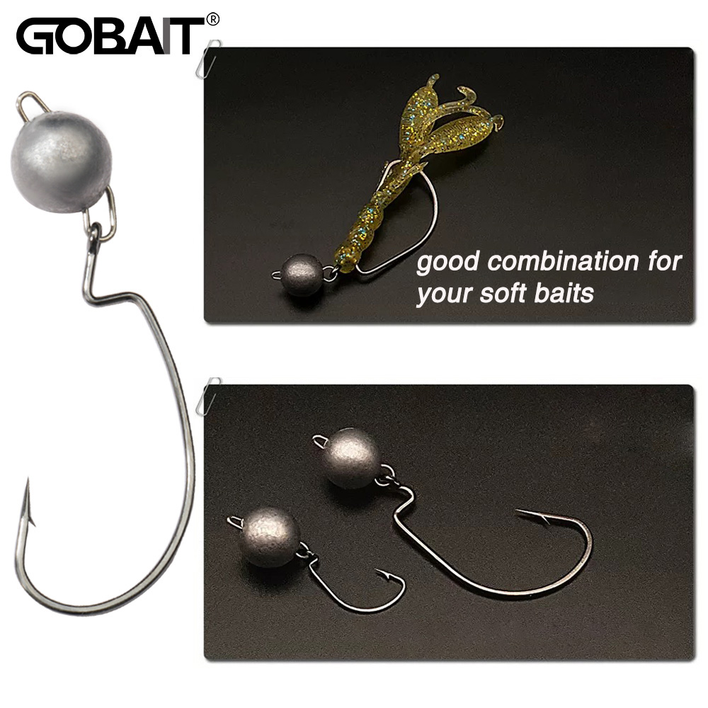 Fishing Hook Offset - 5 szt. Metalowe główki jigowe haczyki