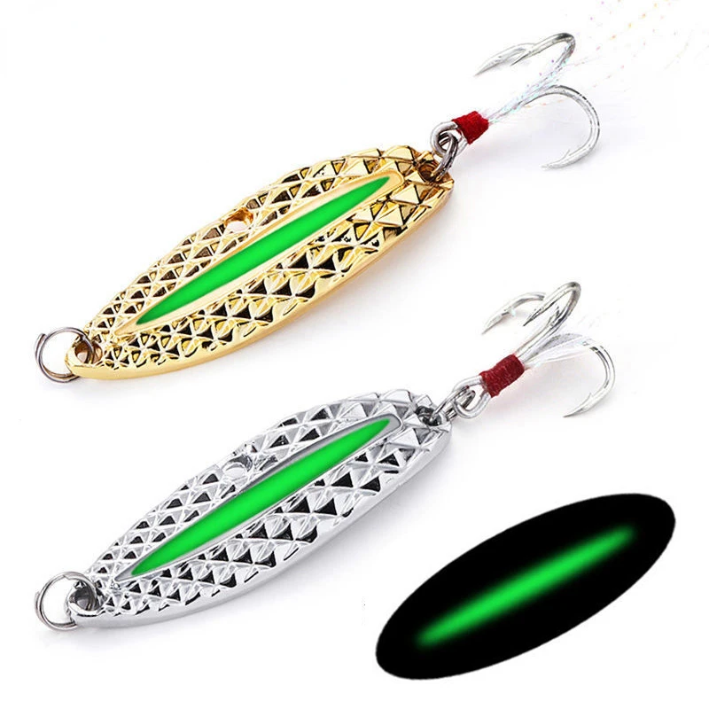 1PC Metalowa świecąca łyżka wę – Fishing Hook Treble recenzja i cena